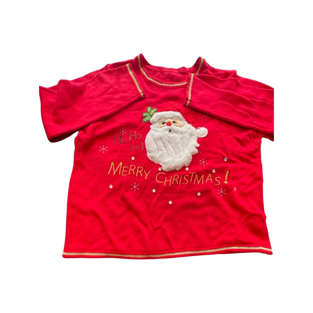 Vintage UGLY Christmas Santa Sweater: UNISEX Tacky Christmas Sweater
